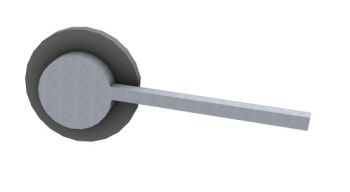 door handle with a modern look 3d model .3dm format