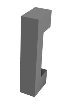 door handle simple designed 3d model .3dm format