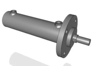 Standard C02 double acting hydraulic cylinders  Autocad 3d file