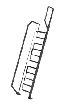 escada portátil com suporte angular formato .3dm modelo 3d