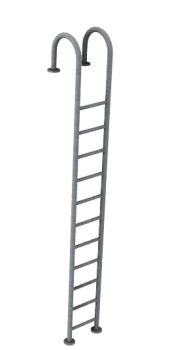 Hooked metal ladder 3d model .3dm format
