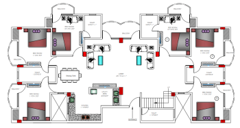 plano de layout da villa