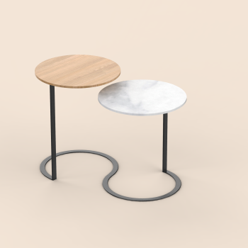 double Circle Side Table sldprt model