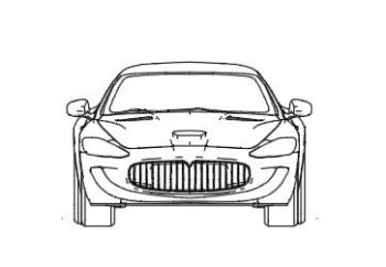 Maserati car elevation.dwg drawing 