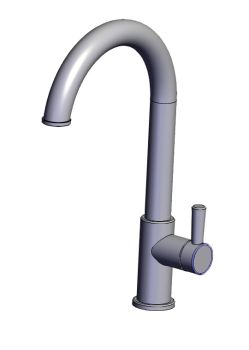 Modern faucet solidworks part
