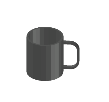 Large mug design 3d model .dwg format