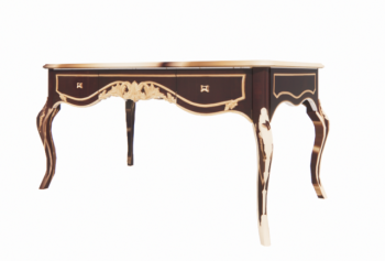 Neo classic table with golden pattern revit family