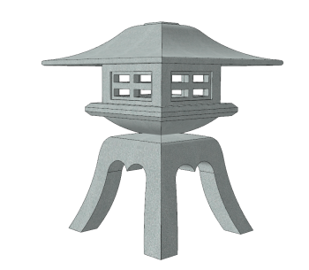 Stone pagoda lamp sketchup