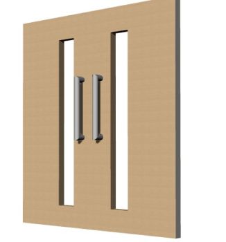 Glass office door single design 3d model .3dm fromat