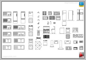 家具、設備、インテリアデザイン-AUTOCAD-2D