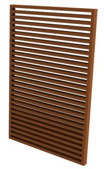 wooden louvered partition wall 3d model .3dm format
