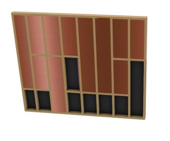 wooden partition wall 3d model .3dm format