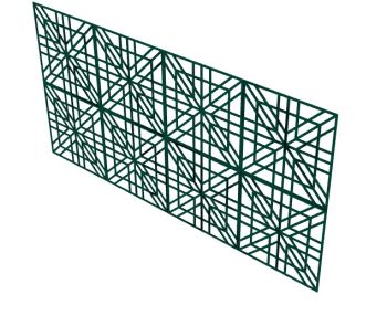 modern partition wall design 3d model .3dm format