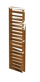 wooden louvered partition wall 3d model .3dm format