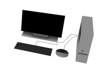 Modern designed computer 3d model.3dm format