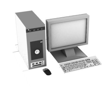 Modern designed computer 3dmodel.3dm format