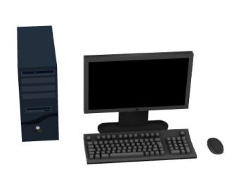 Modern designed computer set 3d model.3dm format