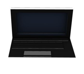 Modern laptop designed 3d model .3dm format