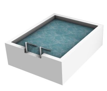 rectangular swimming pool 3d model .3dm format