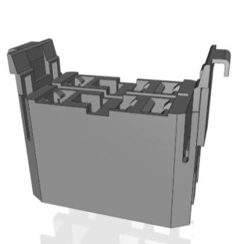 Conector para interruptores basculantes Arquivo 3d do Autocad 2010