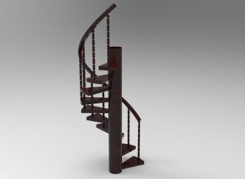 Спиральная лестница Solid works 2016