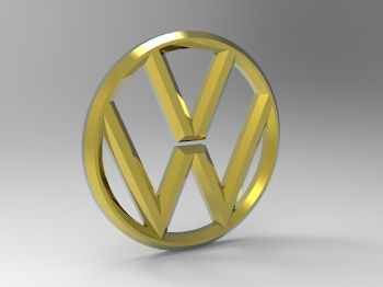 Volkswagen logo Solid Works 2016 Модель Скачать бесплатно