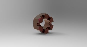Hex Slotted Nut Solidworks 2016