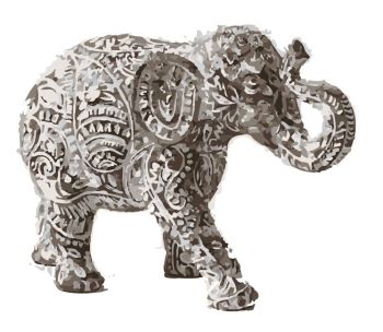 elefante in resina disegno DWG