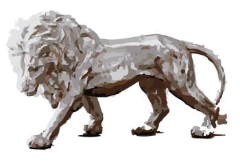 resin lion dwg drawing