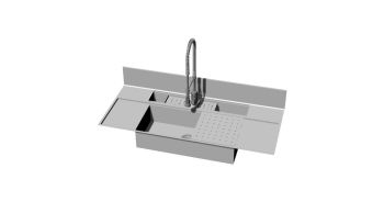 modern small designed restaurant kitchen sink 3d model .3dm format