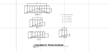 AutoCAD download Schematic Truss Diagram DWG Drawing