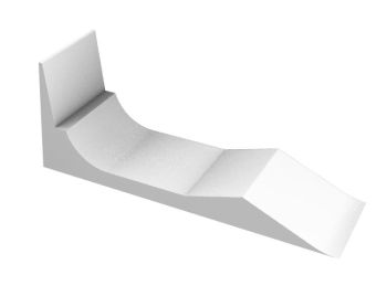 long ramp for skater's 3d model .3dm format