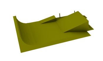 skater's arena with two ramps 3d model .3dm format