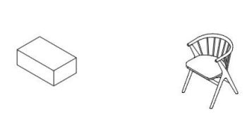 Chair isometric .dwg drawing