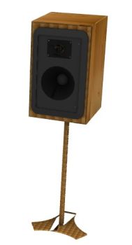 small sized designed speaker on the stand 3d model .3dm format