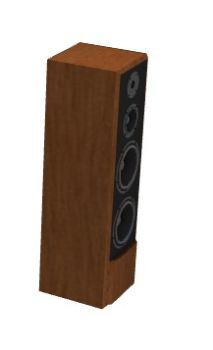 tall wooden designed speaker 3d model .3dm format