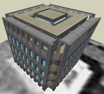 ★ Sketchup modelos de arquitectura 3D-Exeter Biblioteca (Louis Kahn)