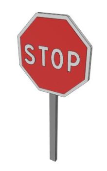 Stop road signs solidworks file