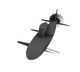 black submarine 3d model .3dm format