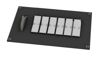 Tablero de interruptores con regulador e interruptores modelo 3d .3dm fromat