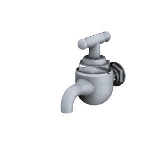 modern designed tap for basin 3d model .3dm format