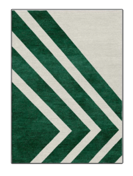 Rectangle carpet with green pattern sketchup