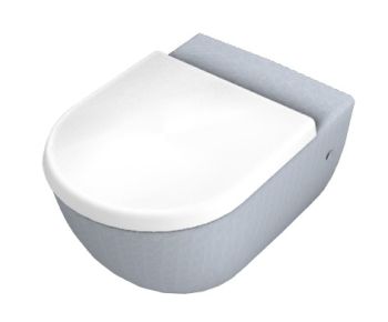 grey modern toilet without flush tank 3d model .3dm format