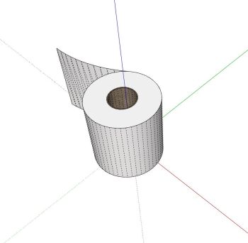 Toilet paper skp model