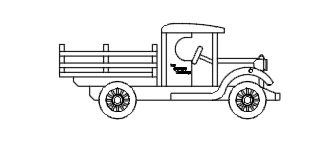 Toy truck elevation .dwg drawing