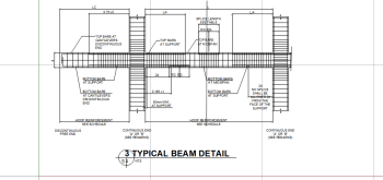 AutoCAD download Typical Beam Detail DWG Drawing
