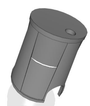 Round valve box, With clipped cover Autocad 3d file