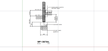 AutoCAD download Wall Footing 1 Detail DWG Drawing