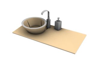 modern design wash basin 3d model .3dm format