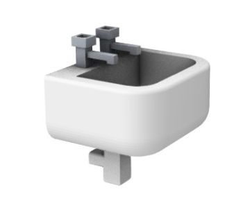 small sized wash basin 3d model .3dm format